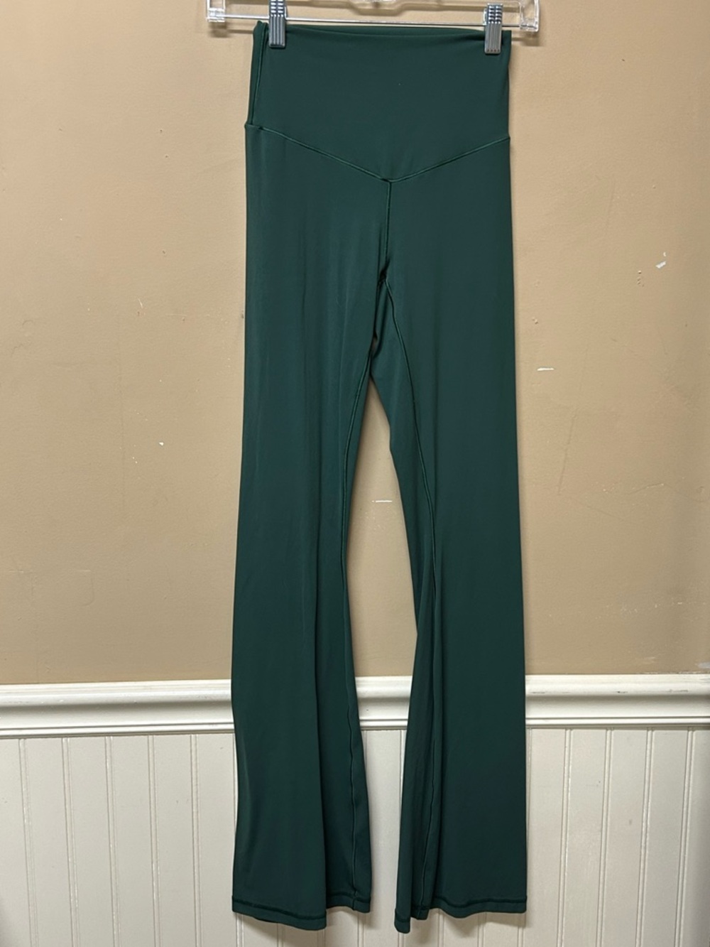 Offline by Aerie Womens Real Me Xtra Bootcut Flare Leggings Green Hi-Rise Size S